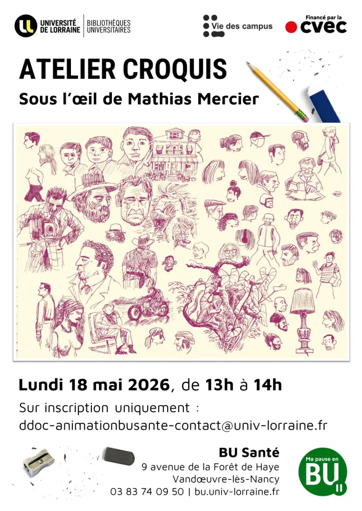 Affiche atelier croquis BU Sante