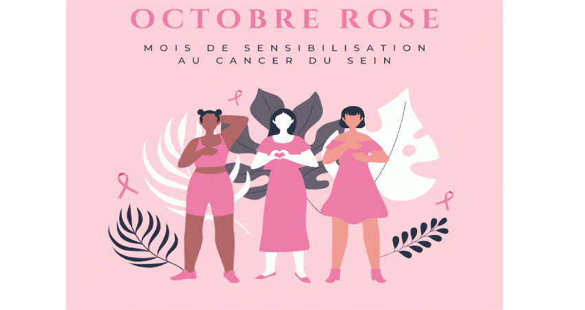 Illustration 3 femmes sur fond rose