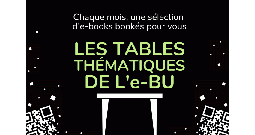 illsutration table blanche sur fond noir et lettres vertes